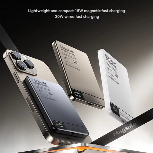 Ultra Wireless Magnetic Power Bank Travel Portable Fast Charging Capacity Digital External Battery for Magsafe Iphone CCC 2026