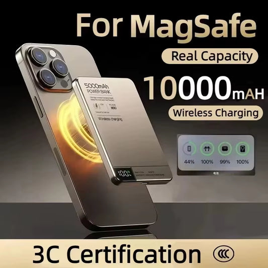 Ultra Wireless Magnetic Power Bank Travel Portable Fast Charging Capacity Digital External Battery for Magsafe Iphone CCC 2026